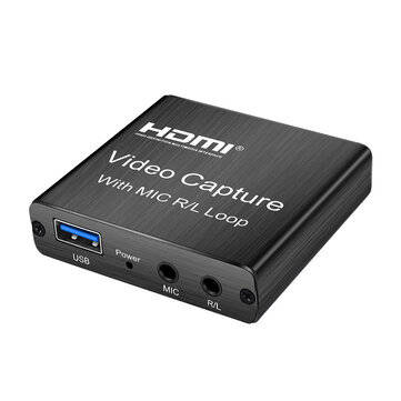 Bakeey HDMI Video Capture Card HD 4K 1080P 30fps Loop Out USB 2.0 Audio Video Recorder With Mic For