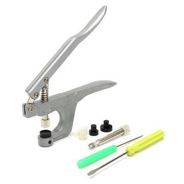 Clothes Button Fastener Snap Plier with 150Set Colorful T5 Snap Plastic Buttons