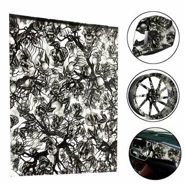 BIKIGHT 50x100CM PVA Hydrographic Film Odorless Water Transfer Printing Film Hydro Dip Skull Style D