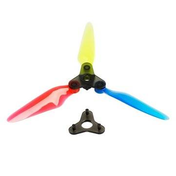 Dalprop Fold Series 5.1" Folding Propellers Smooth DIY FPV... (COLOR.: CRYSTALRED | HUB COLOR: GREY)
