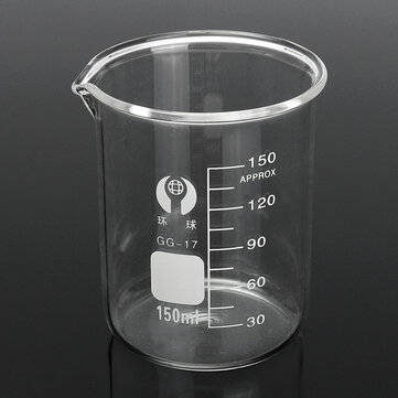 3Pcs 100ml 150ml 250ml Beaker Set Graduated Borosilicate Glass Beaker Volumetric Measuring Lab Glass