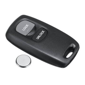2 Buttons Remote Key Shell Case with CR2025 Battery For Mazda 3/5/6 Car