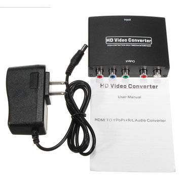 SD-020 1080P HD to RGB Component 5RCA YPbPr Video R/L Audio Converter Adapter TV PC (ADAPTOR: US)