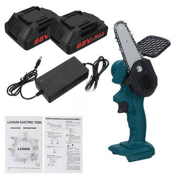 Electric Saw Cordless One-Hand Chain Saw Woodworking Cutter W/ 1/2pcs Bat... (BATTERY: TWOBATTERIES)