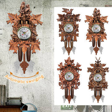 Wall Clocks Cuckoo Pendulum Watch Art Craft Home Decoration Hanging Wood Watches (TYPE: 303)