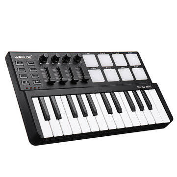 WORLDE Panda Mini Portable 25-Key USB Keyboard Drum Pad and MIDI Controller