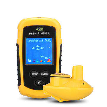 LUCKY Fish Finder 120 Meters Wireless Portable Sonar Sensor Deeper Color Lcd Display FFCW1108-1 Fish