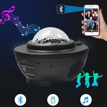 LED Galaxy Starry Night Light Projector Ocean Star Sky Party Speaker Lamp Remote