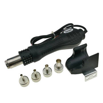 KSGER 1.3inch 858D Hot Air Heater Rework Station STM32 OLED Temperature Controller 4Pcs Nozzles