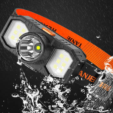 XANES XPE+COB Bike Headlamp 3 Modes Adjustable USB Rechargeable LED Work Light Waterproof Cycling