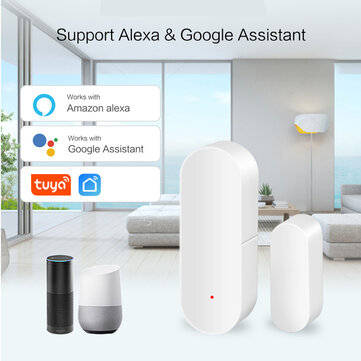 EARYKONG WiFi Door and Window Sensor Wireless Tuya Smart Door Open Closed Detectors Compatible With