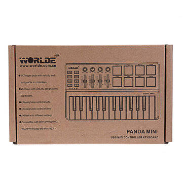 WORLDE Panda Mini Portable 25-Key USB Keyboard Drum Pad and MIDI Controller