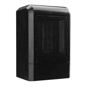 Space Heater 500W Mini Desktop Heater Ceramic PTC Heater Portable Desk Fan Heater  (COLOR.: BLACK)