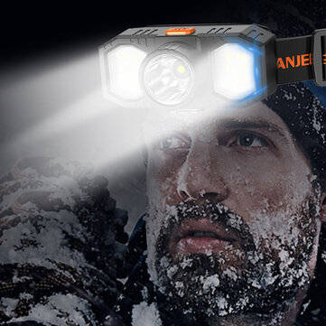 XANES XPE+COB Bike Headlamp 3 Modes Adjustable USB Rechargeable LED Work Light Waterproof Cycling