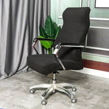 Computer Chair Office Elastic Cover Anti-dirty Removable Chair Covers Me... (SIZE: L | COLOR: BLACK)