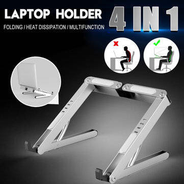 4 In 1 Foldable Height Adjustable Laptop Stand Phone Holder Tablet Stand Calculator Stand For Laptop