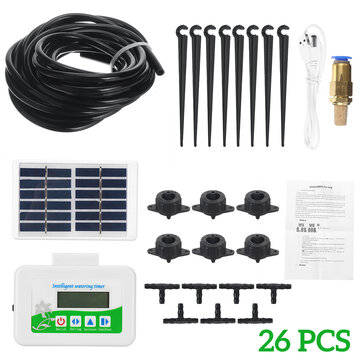 Intelligent Watering Timer Automatic Solar Water Controlle Irrigation System Kit (TYPE: A)