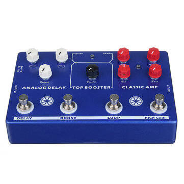 MOSKY AUDIO TONE MAKER 4 in 1 AMP Simulate/LOOP/Booster/delay Guitar Effect Pedals And True Bypass