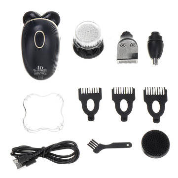 5 In 1 5Head 4D Electric Men Bald Shaver Razor Hair  Clipper