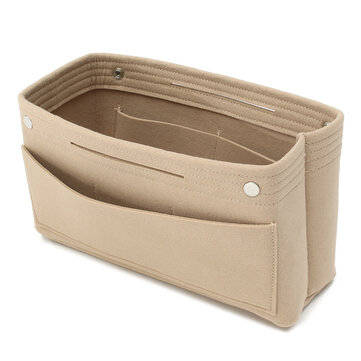 Women Handbag Organizer Bag Makeup Purse Insert Felt Multi Pocket Tote Travel
