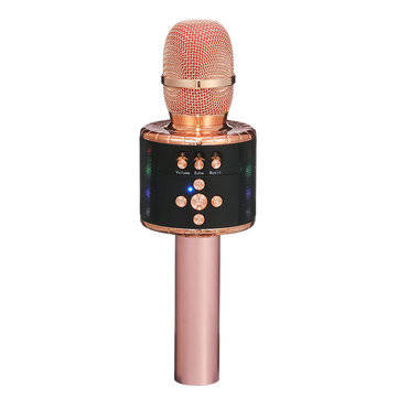 bluetooth Wireless Karaoke Microphone Handheld Microphone with Dynamic Light for Children and Adults
