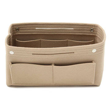 Women Handbag Organizer Bag Makeup Purse Insert Felt Multi Pocket Tote Travel