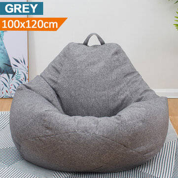 Extra Large Bean Bag Chair Lazy Sofa Cover Indoor Outdoor Game Seat BeanBag (COLOR1: DARKGREY)