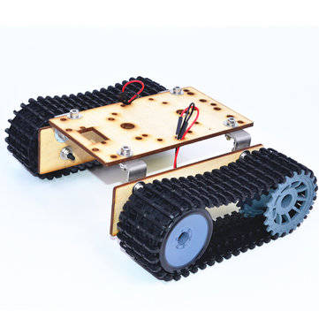 Small Hammer DIY Smart Wooden RC Robot Tank With Plastic Crawler Belt TT Motor For Arduino UNO