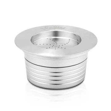 Stainless Steel Refillable Coffee Capsule Cup Reusable Coffee Pods w/ Pods Holder Spoon Brush for La