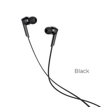 HOCO M72 Universal 3.5mm Wire Control In-ear Earphone Headphone with Mic for Mobi... (COLOR.: BLACK)