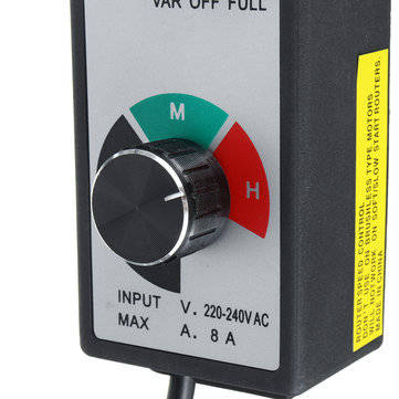 8A Fan Variable Speed Controller Router Electric Regulator Controls 220V-240V