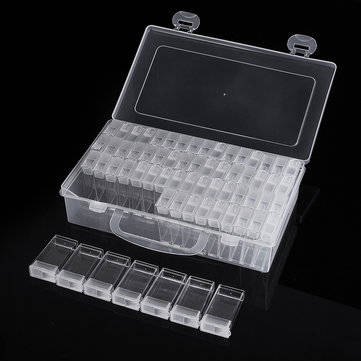 64 Grid Diamond Embroidery Painting Nail Art Accessory Display Box Storage Box