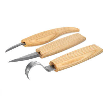 3Pcs Spoon Wood Carving Whittling Chisel Woodworking Cutter DIY Hand Tool