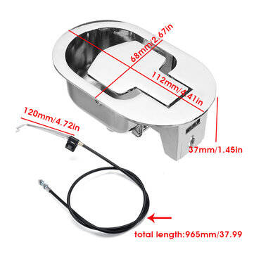 Sofa Recliner Chair Metal Handle Cable Couch Release Lever Trigger Replacement Ac... (LENGTH: 120MM)