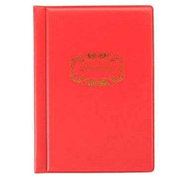 120 Coins Holders 3 Colors Collecting Collection Storage Money Coin Album Book Pock... (COLOR.: RED)