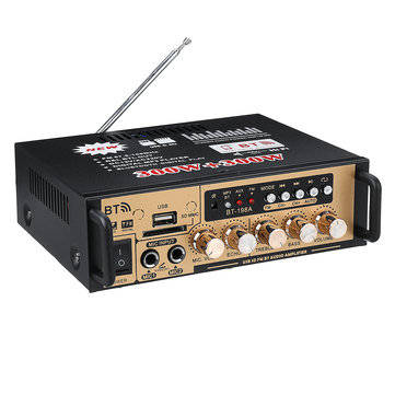 BT-198A 300W+300W Power Car Amplifier HIFI Digital Audio bluetooth AMP FM Radio For Car/Home/Theate