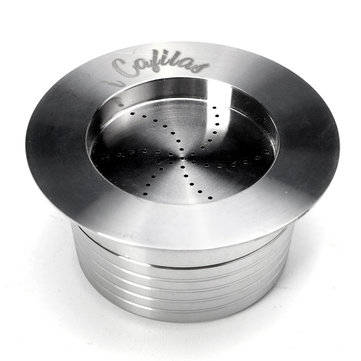 Stainless Steel Refillable Coffee Capsule Cup Reusable Coffee Pods w/ Pods Holder Spoon Brush for La