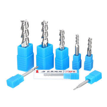 Drillpro 2-12mm 3 Flutes Carbide End Mill Set Tungsten Steel Milling Cutter Tool for Aluminum Alloy