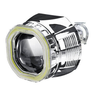 2.5 Incn Car COB LED Angel Eyes Halo Headlight Day Running Lights DRL HID Xenon ... (COLOR.: SILVER)