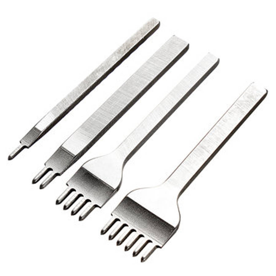 1,2,4,6 prong 3mm Leather Craft Punch Stitching Hole Punches Tools (SIZE: 6PRONG)
