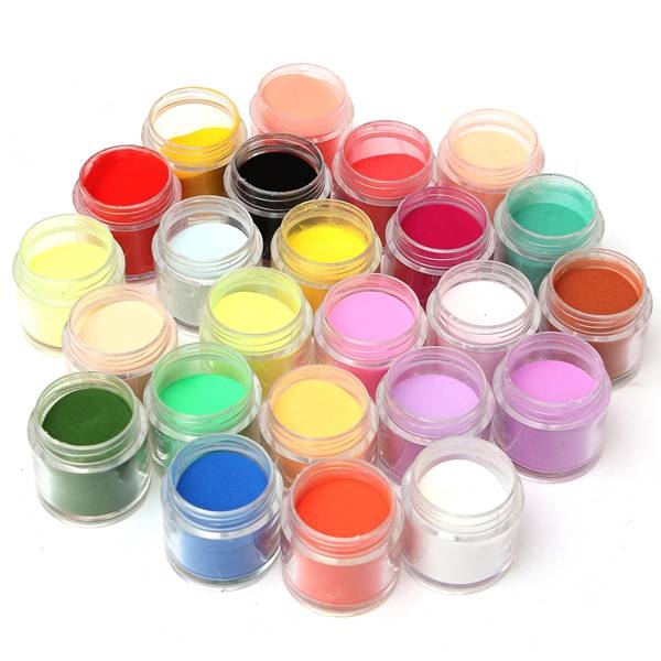 24 Colors Acrylic Manicure Nail Art Powder Dust Decoration