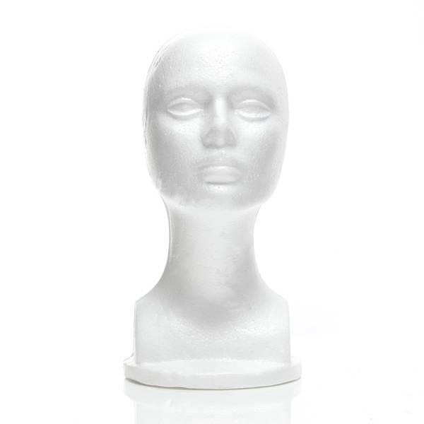 Styrofoam Mannequin Foam Head Model Glasses Hat Wig Display Stand