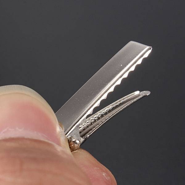 50Pcs Metal Silver Alligator Prong Hair Clips Accessories