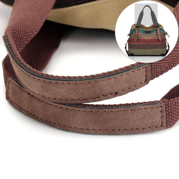 Handle Of Canvas Stripe Bags