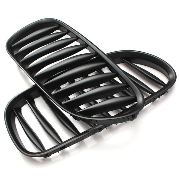 Kidney Sport Grille Grill Pair Left Right Matte Black for BMW Z4 2003-2008