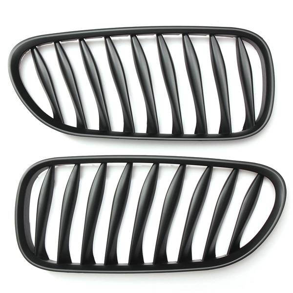 Kidney Sport Grille Grill Pair Left Right Matte Black for BMW Z4 2003-2008