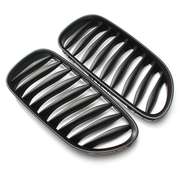 Kidney Sport Grille Grill Pair Left Right Matte Black for BMW Z4 2003-2008
