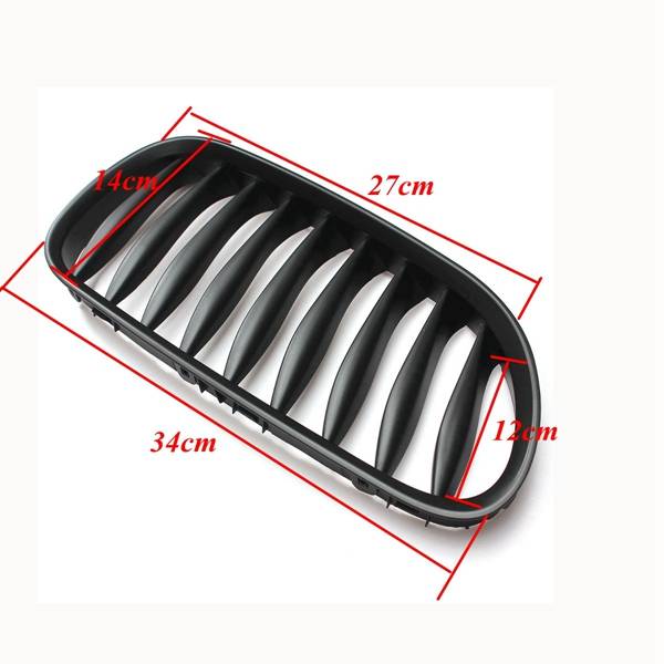 Kidney Sport Grille Grill Pair Left Right Matte Black for BMW Z4 2003-2008