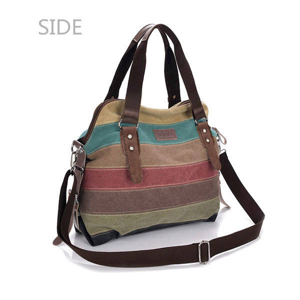 Side Of Canvas Stripe Bags