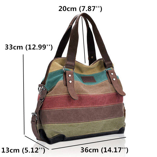 Size Of Canvas Stripe Bags